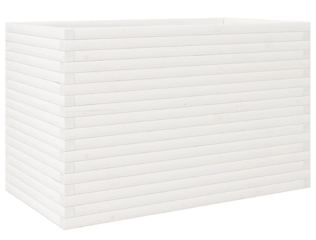 Jardinera VIDAXL Blanco Madera (110x60x68.5 cm)