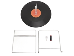Relógio De Parede De Vinil 12 Polegadas Decorativo Retro Laranja Para Casa Café Escola