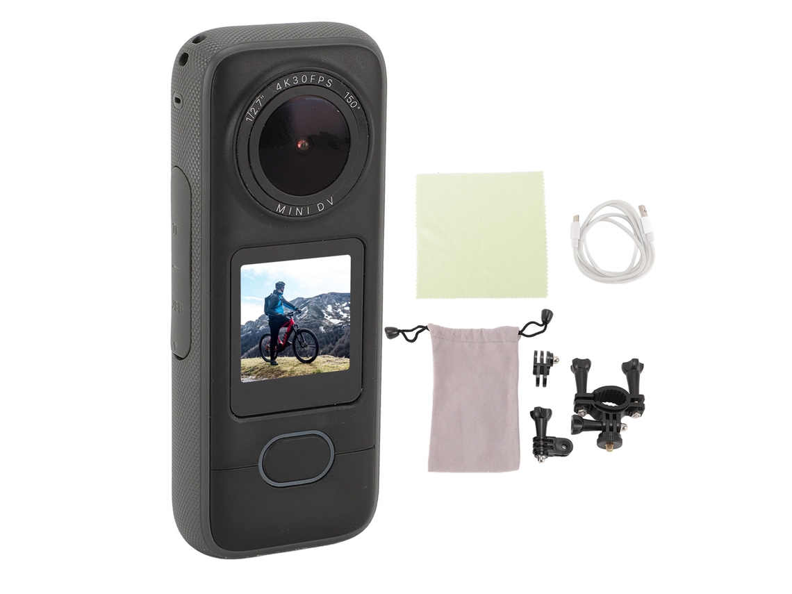Cámara De Acción Pequeña 4k Wifi Hd, Gran Angular De 150 Grados, Resistente Al Agua, Estabilizador De Imagen De 20 Mp, Grabadora De Video Portátil Co