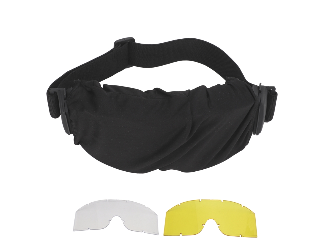 Gafas de tiro militares a prueba de explosiones y resistentes a impactos para entrenamiento de CS al aire libre, color negro