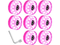Ruedas De Patines Con Llave, Luces Exteriores De Alta Claridad, Seis Luces Dobles