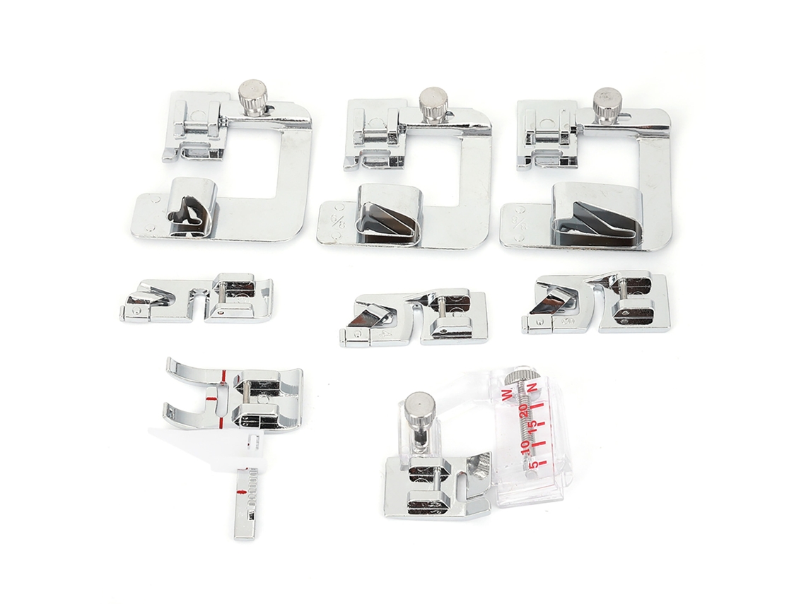 Kit De Prensatelas Para Máquina De Coser De 8 Piezas, Accesorios De Costura Con Bisagras Y Cinta Métrica