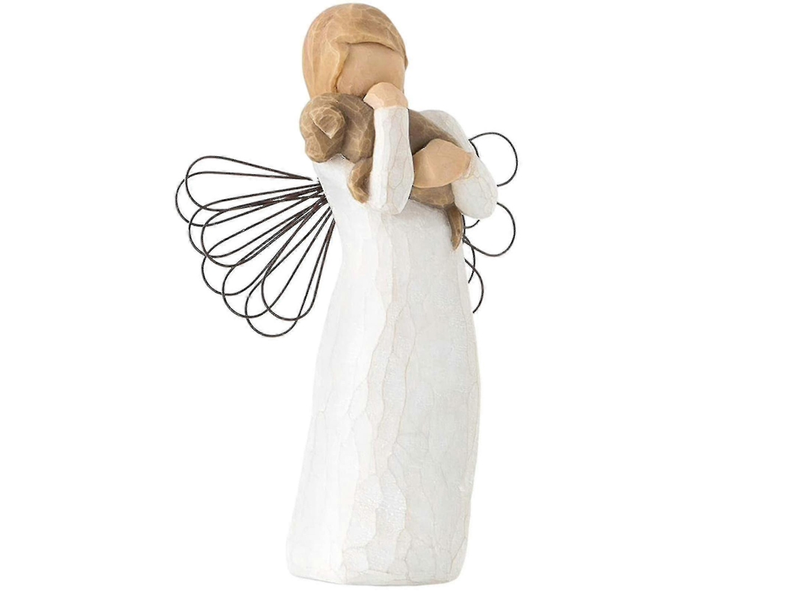 Rebe-angel Of Friendship, Figura Con Pintura Manual En Resina Para Amantes De Mascotas, Regalo Conmemorativo Perro De Pie