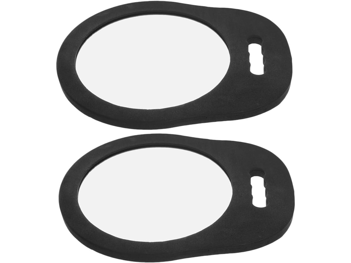 Lot De 2 Miroirs Portatifs Haute Définition Grand Format Con Poignée Mousse, Résistant Aux Chutes