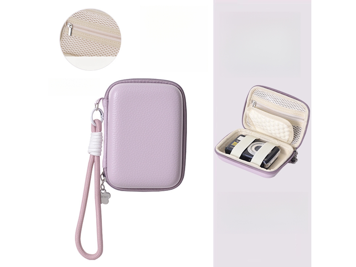 Bolsa para Câmara, Caixa de Armazenamento À Prova D'água e Resistente a Quedas CUICH (roxa)