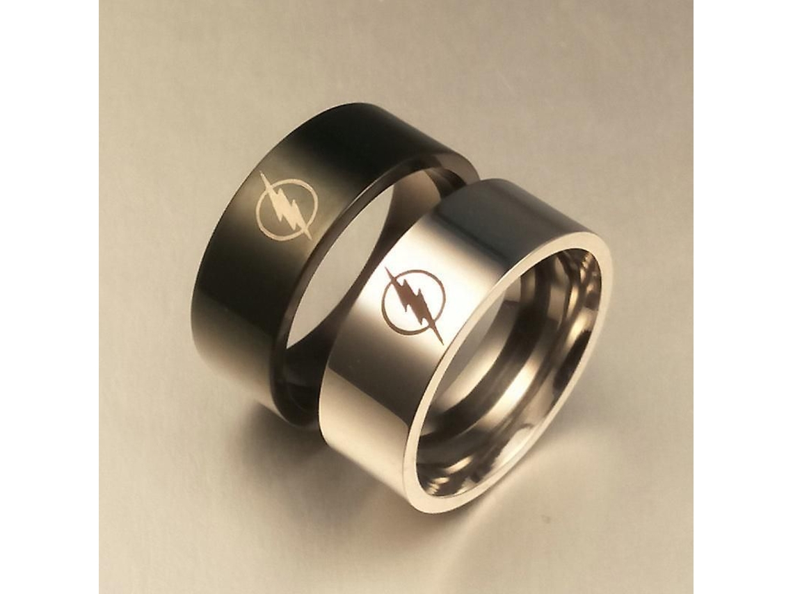 2026-anillo De Acero Titanio Plata Estilo Pareja Para Fiestas Talla 6-13 Empaquetado Individual