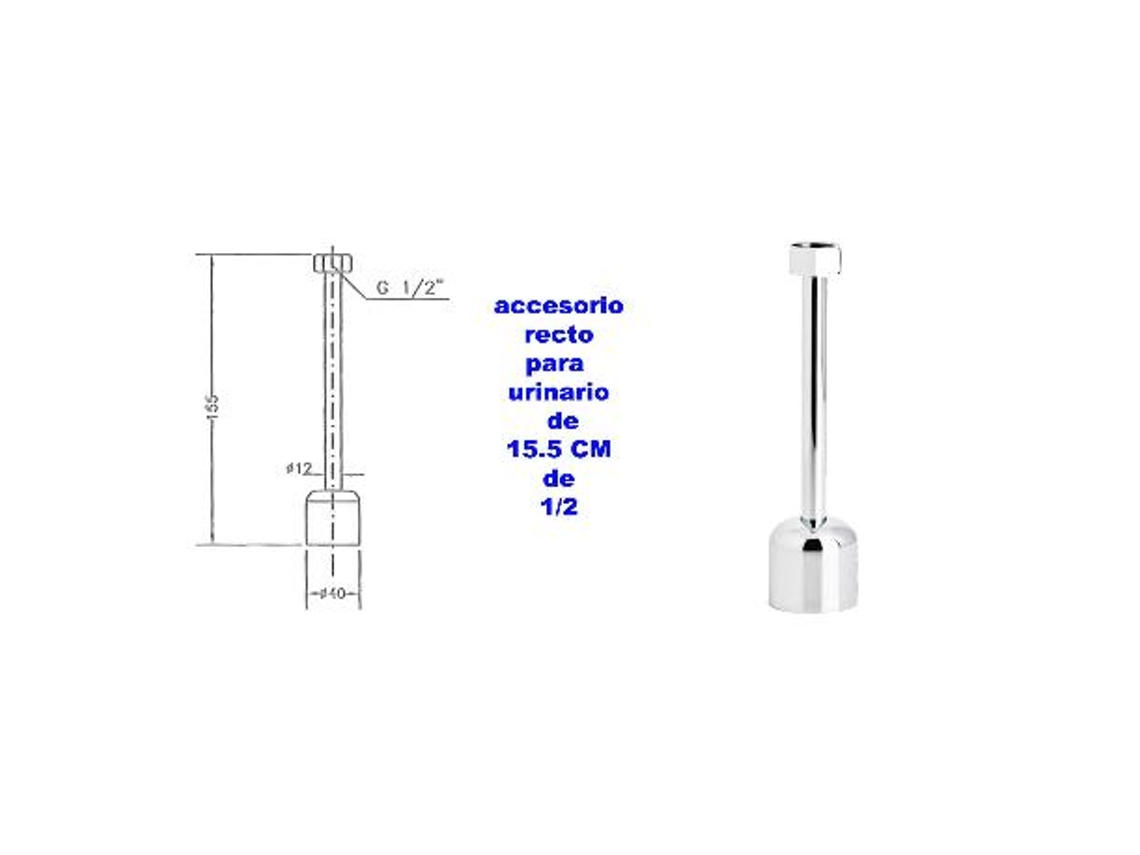 Genebre rep-bajante urinario recto de 15,5 cmx1-2  1017 04