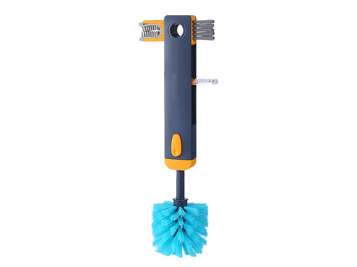 Cepillo multifuncional Baok 4 en 1 para limpiar tazas y tapas de biberones con mango largo extensible.