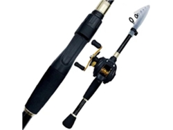 Combo De Caña Pescar Para Casting: Telescópica Carbono Y Carrete Baitcasting, Kit Pesca Portátil Viajes, Pe...