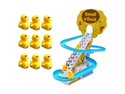 Patito Eléctrico De Juguete Que Sube Escaleras Con Rieles Y Música Para Niños.