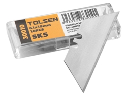 Set 10 Uds Cuchillas de Corte Trapezoidales 61X19Mm TOLSEN