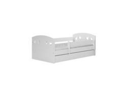 Cama 80x180 Somier Y Cajón Incluidos Kocot Kids Julia Blanco