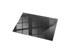 Espejo de sobremesa rectangular de cristal (100 x 70 cm - Textura de piedra natural - Negro)