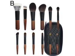 Set completo de 12 brochas de maquillaje: polvos, sombras de ojos, base y rubor. Everley891