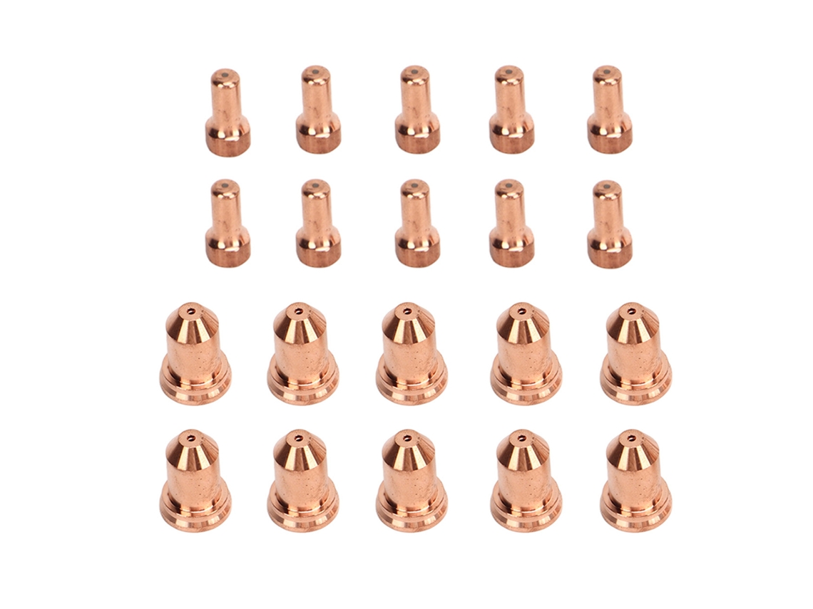 20 Piezas De Consumibles De Electrodos Y Boquillas De Plasma 52558 51311 P1.3 Latón Para Pt80 Ipt-80 Ptm-80