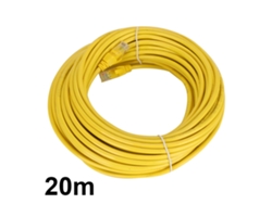 Cable De Red Ethernet Gigabit Rj45 Cat5 Amarillo De 20m Para Ordenador Luz Dourada