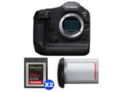 Canon EOS R1 + 2 tarjetas Sandisk Extreme Pro CFExpress Tipo B de 256 GB + Canon LP e19 + Libro electrónico “20 consejos para fotos impresionantes”