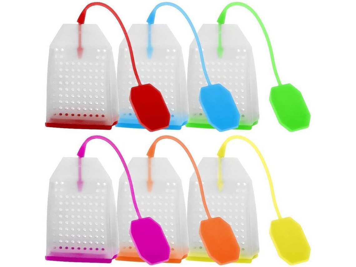 2026altiro-6 Infusores De Té De Silicona Reutilizables, Filtros Seguros Para Té De Hojas Sueltas.