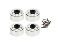 Llantas Metálicas Beadlock Offset -8.9mm Llanta 1.9 Para Axial Scx10 90046 D90 Hsp Redcat Tamiya Hpi Blancas 4 Piezas