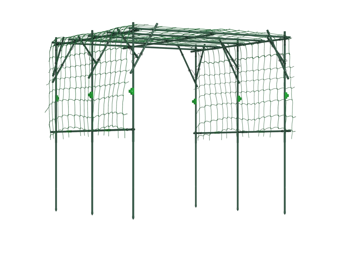 Soporte Triangular De Acero Para Plantas Trepadoras, Arco De 223 Cm, Rosas Verdes.