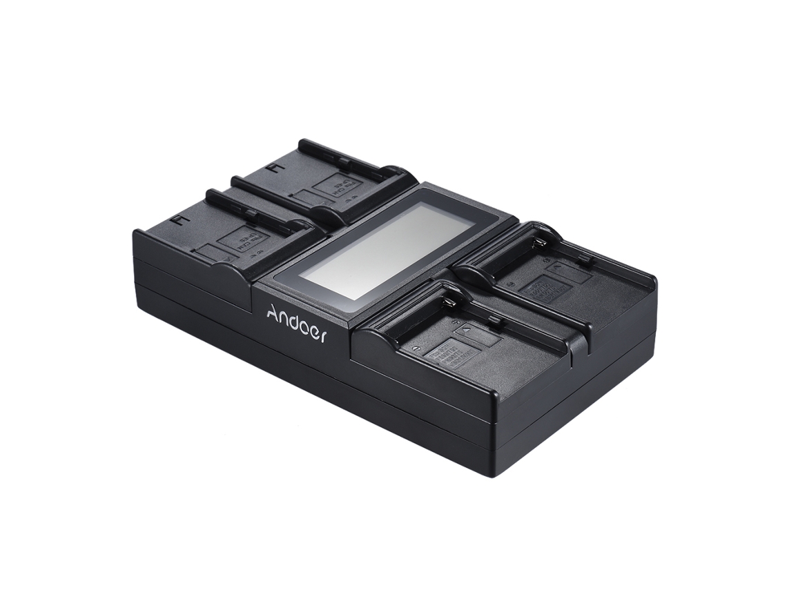 2026-cargador De Baterías 4 Canales Para Lp-e6, Lp-e6n, Np-f970, Np-f550, Sony A7iii/a7siii Y Canon