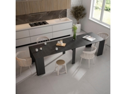 Mesa Consola Extensible SKRAUT HOME 300 para 14 comensales (Negro - 77 x 58 x 90 cm)