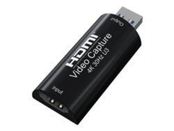 Tarjeta Captura Vídeo Hdmi Usb 3.0 Hd 4k 30hz Kit Grabación Obs Gaming Negro