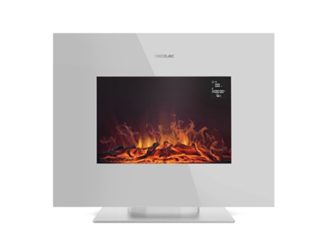 Chimenea Eléctrica Decorativa de Pared Cecotec Readywarm 2700 Design Flames Blanco 1000 2000 W