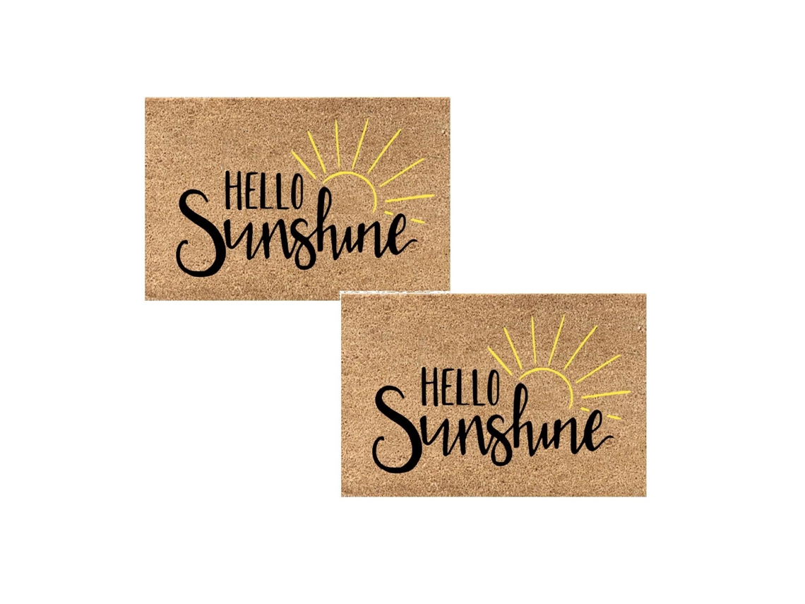 Felpudo Divertido "hola Sunshine" Con Forma De Chancla