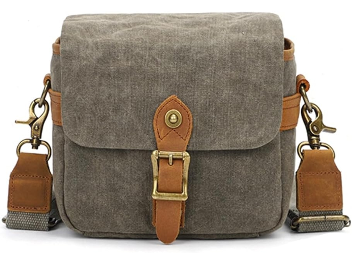 Mochila De Lona Impermeable Para Cámara Dslr, Bolsa De Fotografía Para Llevar Al Hombro C