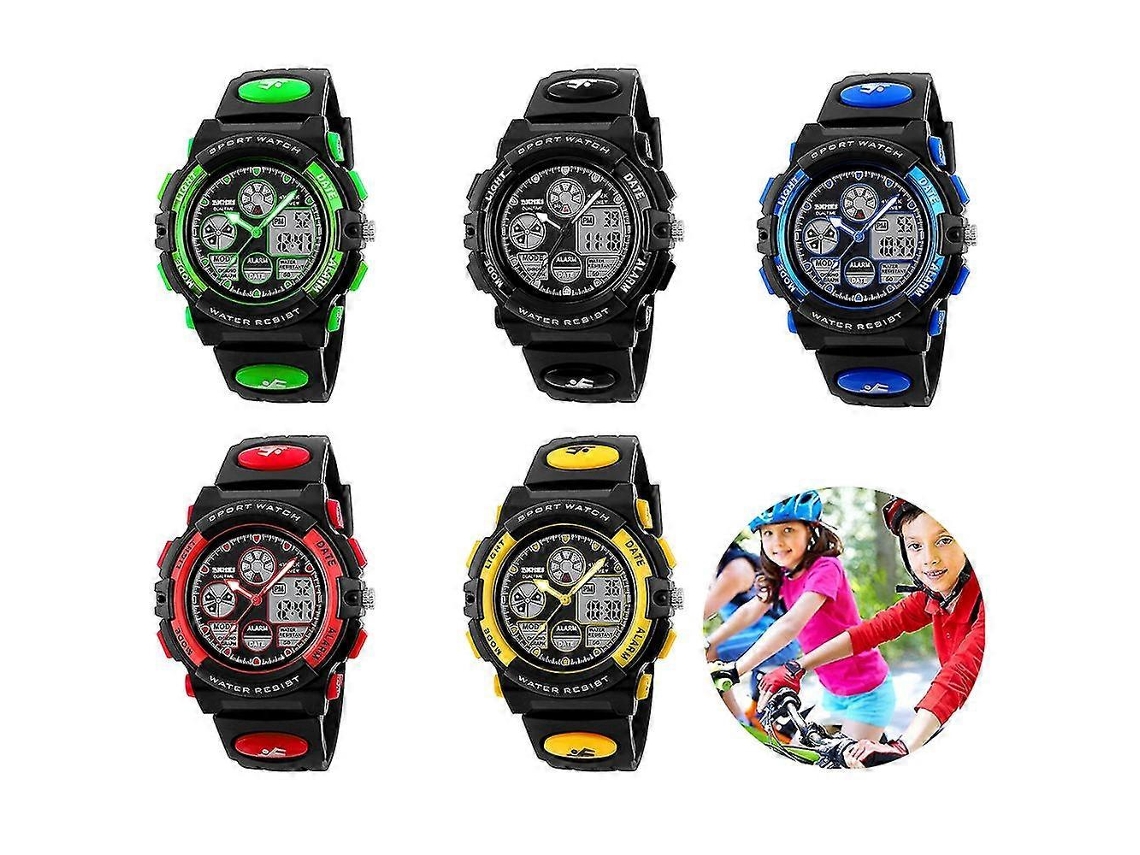 Relojes digitales para niños, para deportes al aire libre, multifuncionales, impermeables, con luz LED Ly Ebike