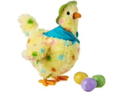 Galinha Que Bota Ovos Brinquedo Infantil Amarelo com Pontos Sem Pilhas