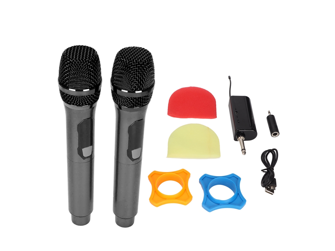 Micrófono Inalámbrico De Mano Con Pantalla Led De 1 A 2 Pulgadas Para Karaoke En Casa Y Al Aire Libre - Negro