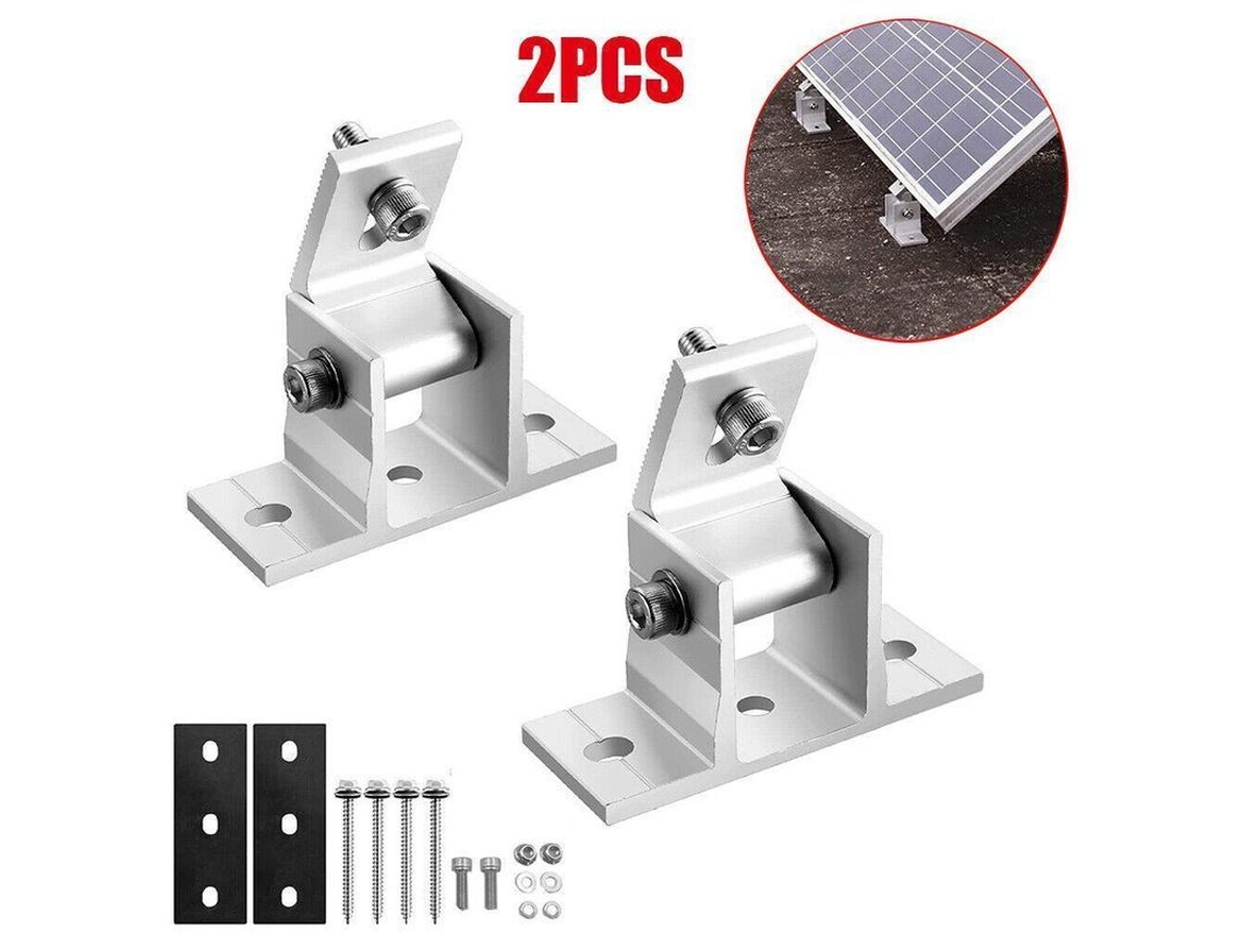 2026-soporte Ajustable Para Paneles Solares 15-30° Para Techos Planos De Lata, 2 Piezas