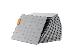 Juego de 50 baldosas modulares plateadas de 305 x 305 mm antideslizantes Tekmaquinas