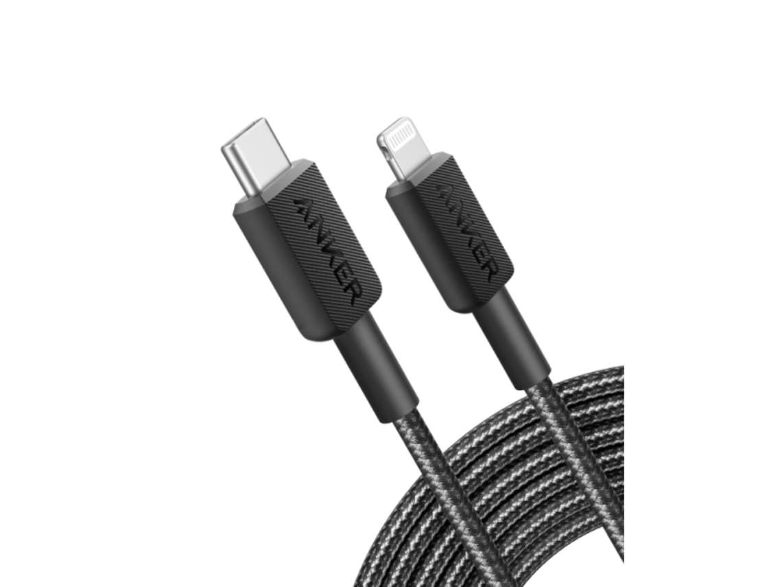 Cable Usb-C To Lightning ANKER Nylon Negro