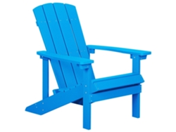 Silla de jardín BELIANI Adirondack de Madera plástica Azul 75x88x88