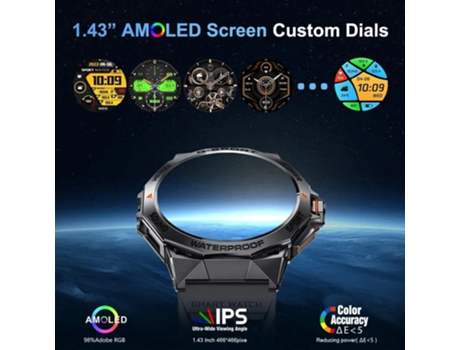 Reloj inteligente con llamada Bluetooth para hombre, GPS, deportivo, Fitness, IP68, resistente al agua, reloj inteligente de acero para Android IOS...