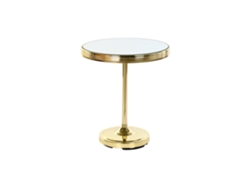 Mesita Auxiliar Laton Espejo Dorado 42,5x42,5x49cm