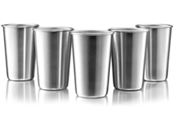 Vasos de acero inoxidable de primera calidad, vasos apilables duraderos para uso diario, ahorradores de espacio y ecológicos, ideales para viajes y campamentos.