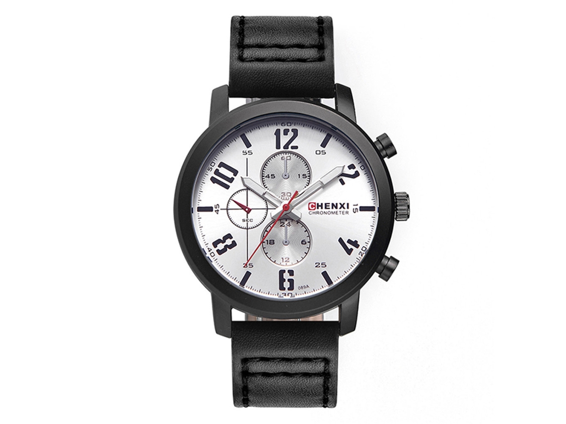 Reloj De Pulsera De Cuarzo Para Hombre, Aleación Antialérgica, Negro+blanco+negro