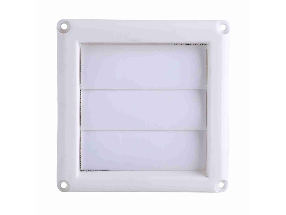 Rejilla De Ventilación De Pared De Plástico Con 3 Aberturas Y Mosquitera, 15x15cm, Nueva.