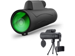 Telescopio monocular HD portátil de alta potencia, binoculares impermeables 10x42, para uso en exteriores JYTGALX (negro)