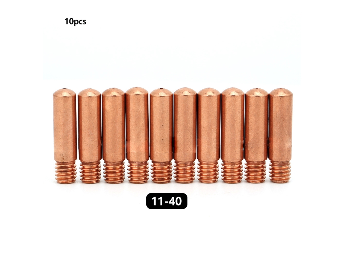 10 Piezas Puntas De Contacto 11-40 1.0mm Para Pistola De Soldadura Mig Tweco Mini 100l