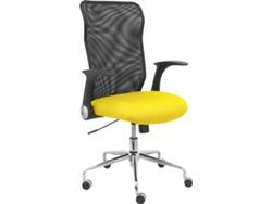 Silla de Escritorio Operativa PIQUERAS Y CRESPO Minaya Amarillo y Negro (Malla y Tejido)
