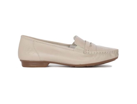 Mocasines de Mujer RIEKER Piel Beige (40)