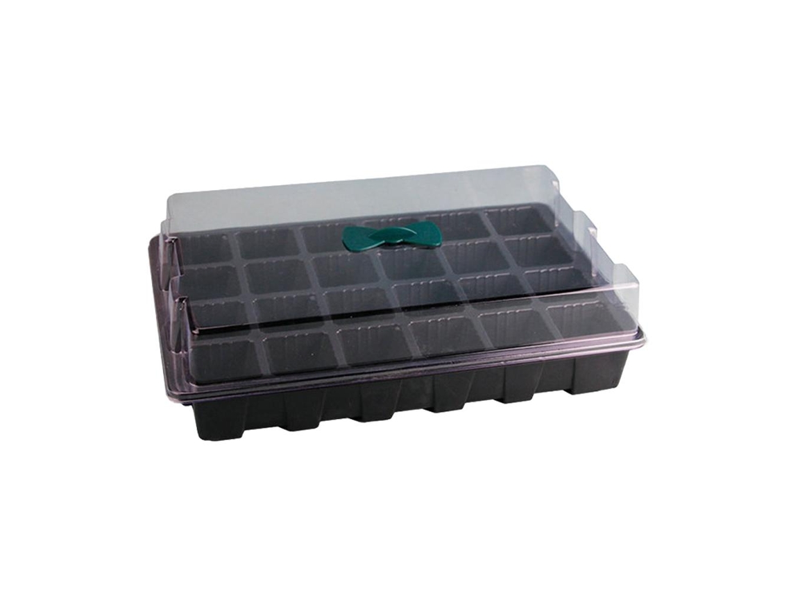 Bandeja De Plantas De Invernadero Con 24 Celdas Y Tapa Para Germinación Y Crecimiento De Semillas