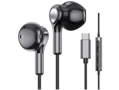BISBISOUS Me542D Usb C Auriculares Con Cable Y Micrófono Para Samsung Negro