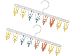 Organizador Sombreros Plástico Blanco 2 Piezas Gancho Individual Multifuncional Toallas Almacenamiento Hogar