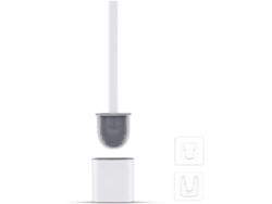 2026-cepillo De Inodoro De Silicona Plana Antibacteriano Antigoteo Secado Rápido Montaje Pared/piso Blanco
